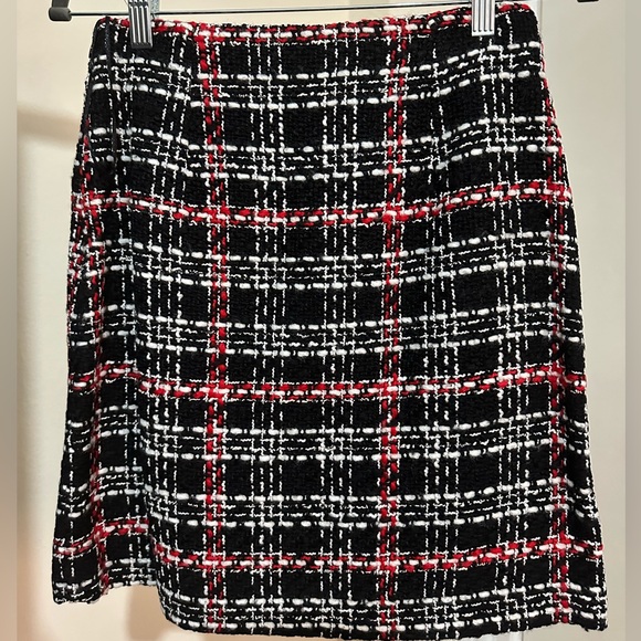 Massimo Dutti Tweed Black and Red Skirt, NWOT - Picture 1 of 5